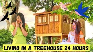 Living in a TREEHOUSE for 24 HOURS MEMORY CHALLENGE [upl. by Cooley539]