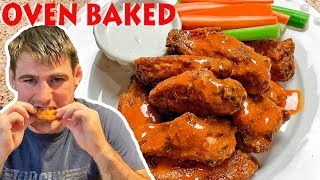 EASIEST OVEN BAKED BUFFALO CHICKEN WINGS [upl. by Nollie]