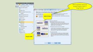 restructuring repeated measures in SPSS  wide  long formats [upl. by Keiko431]