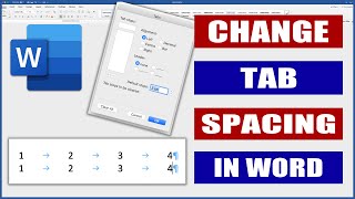 Change Tab Spacing in Word  Microsoft Word Tutorials [upl. by Ennoirb9]