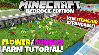 Minecraft Bedrock FLOWER amp FUNGUS FARM Tutorial 101805 ItemsHour MCPE Xbox PC Ps4 [upl. by Habas447]