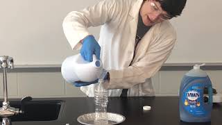 Hydrogen Peroxide and Potassium Iodide Reaction Elephant Toothpaste [upl. by Aicram]