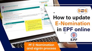 How to update ENomination and ESign online in PF Portal  SBS [upl. by Benzel170]