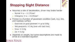 Lecture 09 Sight Distance [upl. by Jak]