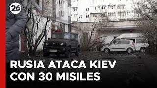 GUERRA RUSIA  UCRANIA  Rusia atacó Kiev con al menos 30 misiles [upl. by Brocky]