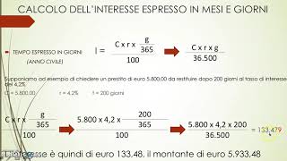 IL CALCOLO DELLINTERESSE [upl. by Idissak655]