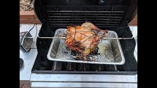 Rotisserie Turkey Weber Genesis II E310 Propane Gas Grill Recipe [upl. by Etnud]