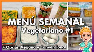 💚 Menú Semanal Vegetariano  Vegano ¡FÁCIL y DELICIOSO 🥒🍅 Meal prep en 2 horas para La Semana 🤩 [upl. by Nyltac764]