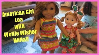 AMERICAN GIRL WELLIE WISHER vs 18quot DOLL SIZE COMPARISON  INtoyreviews [upl. by Rossi]