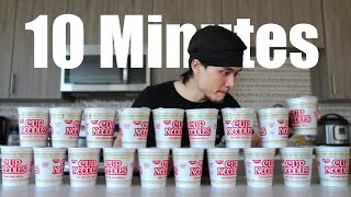 10min Cup Noodle Challenge [upl. by Redford]