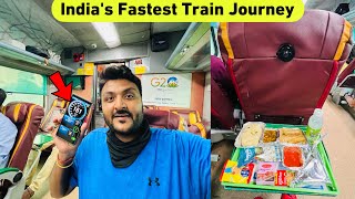 Gatimaan Express Executive Class Journey  best Service amp food  Fastest train in India 😨 [upl. by Ybab]