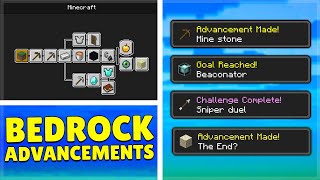 How YOU can UNLOCK Minecraft Java Advancements on Minecraft BedrockPE [upl. by Olette]