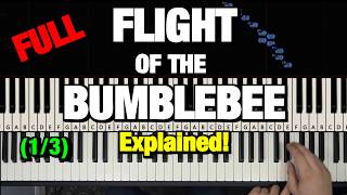 FLIGHT OF THE BUMBLEBEE PIANO TUTORIAL [upl. by Kayla]