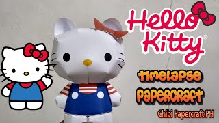 Hello Kitty Papercraft DIY Tutorial [upl. by Guglielmo]