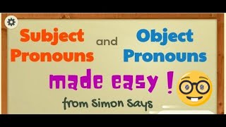 Subject and Object Pronouns  English Grammar [upl. by Fugate]