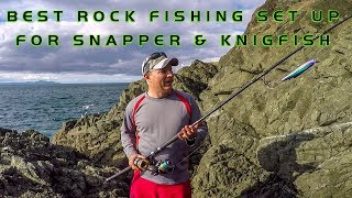 Favourite snapper amp kingfish rock fishing rig  The Stickbait outfit [upl. by Irem]