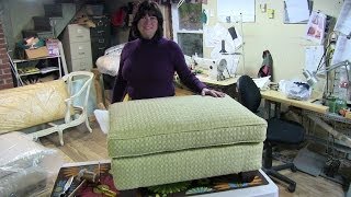 Upholstery quotHow To Reupholster A Pillowtop Ottomanquot [upl. by Udele]