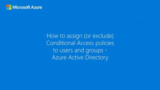 How to include or exclude users from Conditional Access policies  Entra ID [upl. by Ocer214]