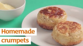 Homemade crumpets  Recipe  Sainsburys [upl. by Ballou]