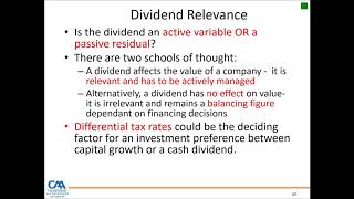 Dividend Policy Decisions  Part 1 [upl. by Ayrotal]