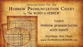 Hebrew Pronunciation with the quotHebrew Pronunciation Chartquot from The WORD in HEBREW [upl. by Cadmarr]