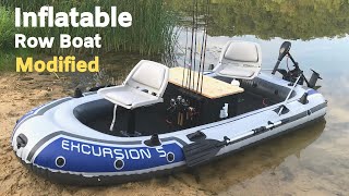 Inflatable Row Boat Modified into a Legit Fishing Boat How to Make It [upl. by Savory]