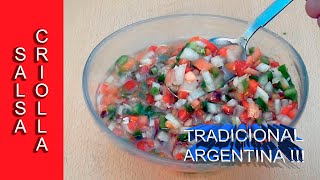 SALSA CRIOLLA ARGENTINA ✅ Ideal para acompañar carnes [upl. by Crystal597]