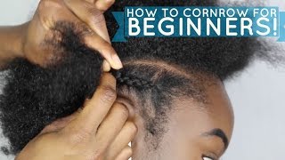 How to braidcornrow FOR BEGINNERS [upl. by Lyndsie]