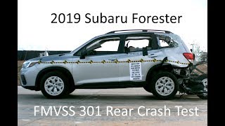 20192022 Subaru Forester FMVSS 301 Rear Crash Test 50 Mph [upl. by Karisa]