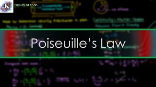 Deriving Poiseuilles Law from the NavierStokes Equations [upl. by Ednutey]