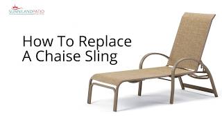 How to Replace a Chaise Lounge Sling [upl. by Emarie]