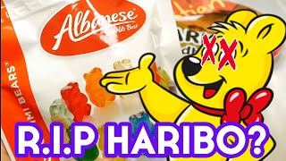 Worlds BEST Gummy Bears Albanese VS Haribo Taste Test Review [upl. by Eive]