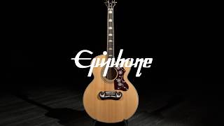 Epiphone EJ200CE Electro Acoustic Natural  Gear4music demo [upl. by Soloma]