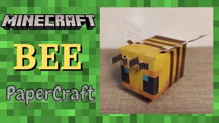 027  Minecraft  Bee Papercraft Model 😀 [upl. by Sokim]