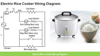 How Electric Rice Cooker works  Wiring Diagram  Magnetic Thermostat [upl. by Ahtenek]