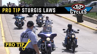 Know Your Sturgis Rally Motorcycle Laws  Pro Tip [upl. by Wilhelmine473]