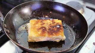 Croque Monsieur Sandwich The Old Versus The New Recipe  Cooked in a frying pan [upl. by Darnall]