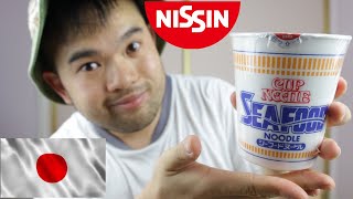 Seafood Cup Ramen by Nissin  The Noodle Hunter [upl. by Annayhs]