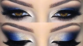 Gold and Cobalt Blue MakeUp Tutorial  Mellissa Samways [upl. by Tereb]