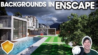 ADDING BACKGROUNDS IN ENSCAPE  Enscape Atmosphere Settings Tutorial [upl. by Maximilian]