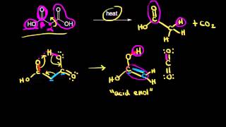 Decarboxylation  Carboxylic acids and derivatives  Organic chemistry  Khan Academy [upl. by Kirt]