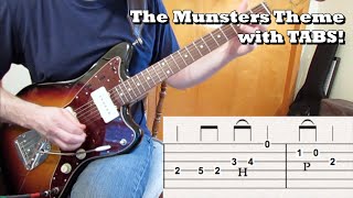 Guitar solo The Munsters theme with TABS [upl. by Silden]