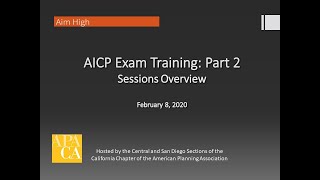 AICP Exam Training Part 2 Overview [upl. by Erme]