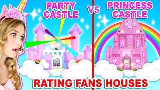 Rating FANS CASTLE Builds In Adopt Me Roblox [upl. by Eelyr757]