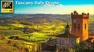 Tuscany  4K UHD Drone Video  Beautiful Places in Tuscany Italy in 4K Drone Tour  relaxing music [upl. by Vaclav515]