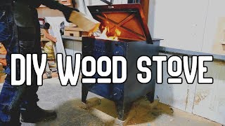 DIY Workshop stove wood burner self build PLANS sawdust shavings and wood [upl. by Nivek]