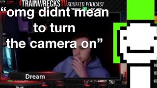 Dream ACCIDENTALLY “FACE REVEALS” on Trainwreckstv PODCAST LIVE [upl. by Nadean]