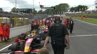 20090719 Henry Surtees FIA Formula 2 at Brands Hatch Crash Extended [upl. by Adnilim]