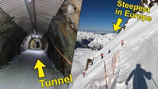 The TUNNEL RUN in Alpe DHuez How to Ski it [upl. by Llekcor]