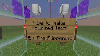 How to make cursed text Minecraft [upl. by Ennovy442]